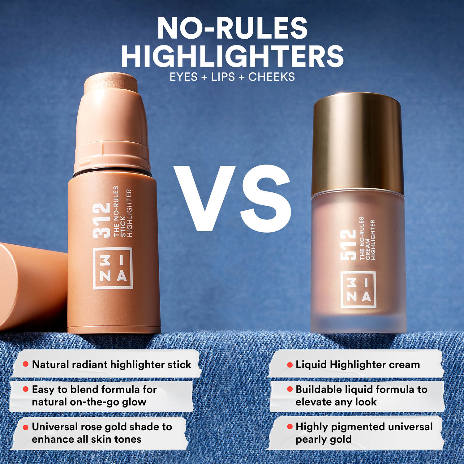 THE NO-RULES STICK HIGHLIGHTER (BARRA MULTI-USOS CON ACABADO LUMINOSO)
